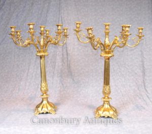 Par Antique Gilt Classic Candelabros Paul Storr