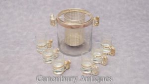 Prato de prata russo Vodka Caviar Serving Set Urso Shot Glass