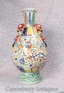 Jianco de Urna de Dragão de Porcelana Qianlong Chinesa China Cerâmica