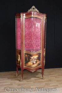 GABINETE DE REVESTIMENTO LOUIS XVI KINGWOOD PINTADO VERNIS MARTIN PLAQUES