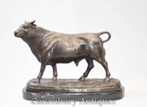 Estátua de touro de Bronze francês Vaca Bullock Casting