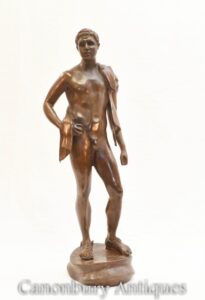 Estátua de bronze nu David - estatueta clássica