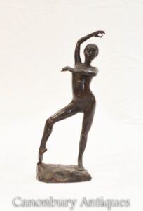 Nua Ninfa Dançarina Estatueta de Bronze Arte etrusca