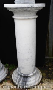Coluna de pedestal de mármore clássico - Suporte de busto