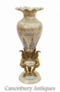 Vaso de porcelana francesa art nouveau - cariátide alado